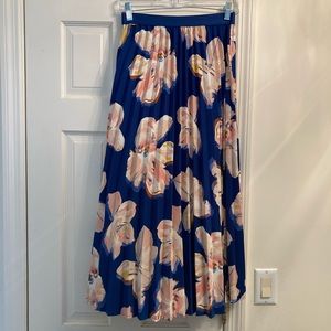 Flared floral skirt